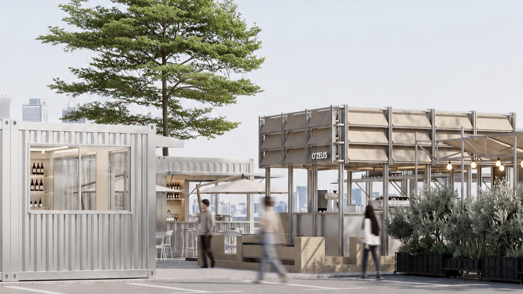 A modular outdoor public space